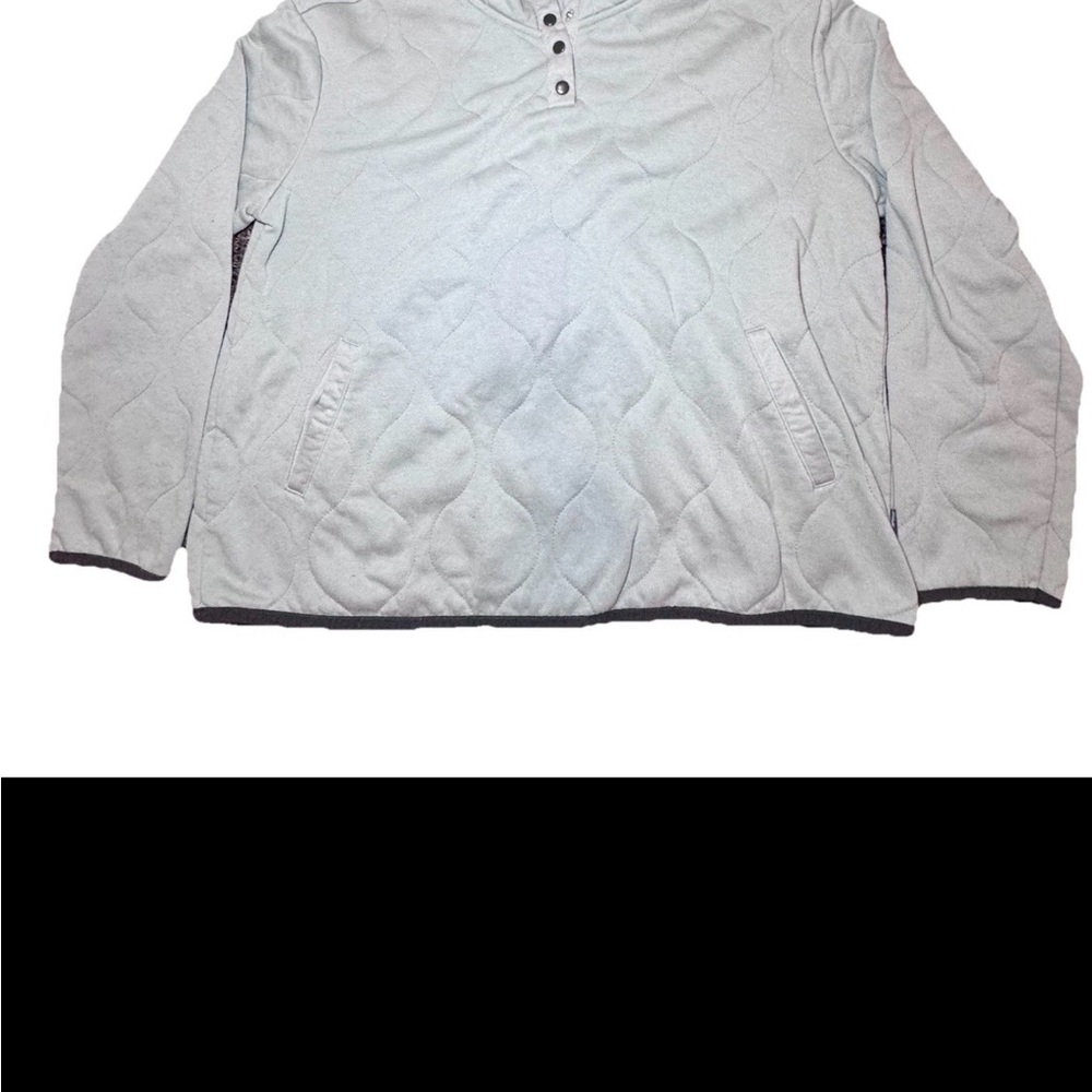 Eddie Bauer Light Gray Quilted Pullover Sweater